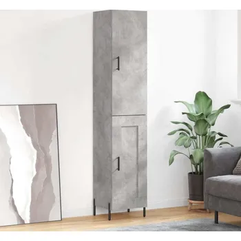 Příborník do zásuvky vidaXL Skříň highboard 34,5 x 34 x 180 cm kompozitní dřevo [3199115] Barva: Betonová šedá