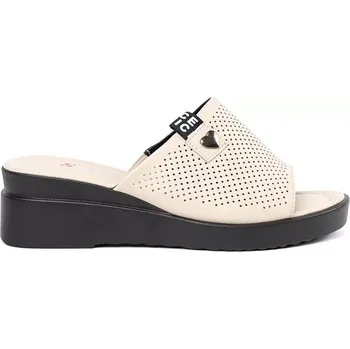 Dámské pantofle Jedinečné Jasnobeżowy nazouváky dámské platforma 40