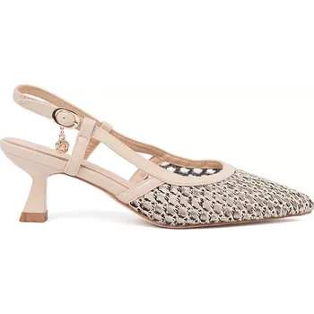 Dámské lodičky Výborné dámské lodičky Jasnobeżowy na širokém podpatku 37