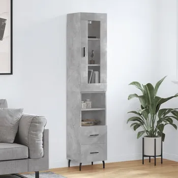 Organizace kuchyně vidaXL Skříň highboard 34,5 x 34 x 180 cm kompozitní dřevo [3199314] Barva: Betonová šedá