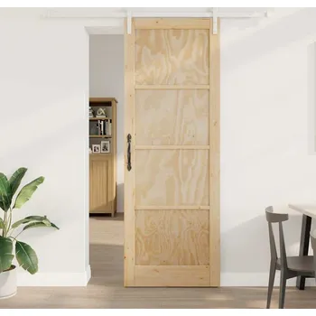 Interiérové dveře vidaXL Posuvné dveře Hnědá 83 x 232 cm Masivní borové dřevo [3333256]