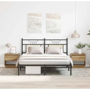 Noční stolek vidaXL Noční stolek se zásuvkou 2 pcs Artisanový dub 45 x 34 x 44 cm [863336]