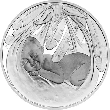 Česká mincovna Tolar k narození dítěte Čáp 2024 proof 29 g