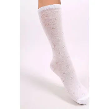 Dámské punčochy YOCLUB SKL-0015 Ažurové podkolenky 27-34 bílá 31-34 cm