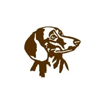 samolepka E-myslivost Samolepka - Jezevčík hlava - Barva černá