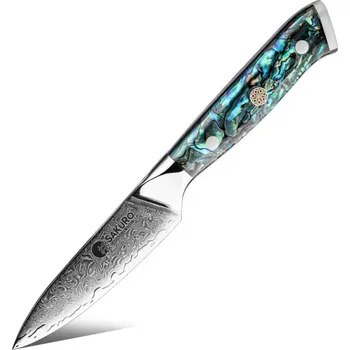 Loupací nůž z damaškové oceli SaKuRo Ocean Shell 8,9cm