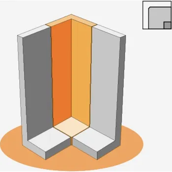 Stropní systém Roh L vnější 90° - jednodílný - 130x49/49x12-12 cm