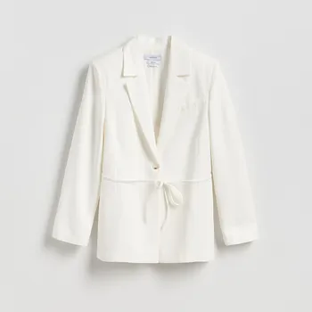 Dámské sako Reserved - Sako ze směsi lnu - bílá - 603HJ-00X - 603HJ-00X-XS