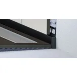 Zadní profil ke spádové liště, chemická nerez komaxit černá 12,5/45/1500