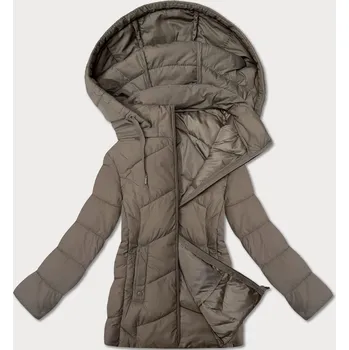 Béžová dámská vypasovaná bunda s kapucí J Style (16M9191-62) odstíny béžové L (40)