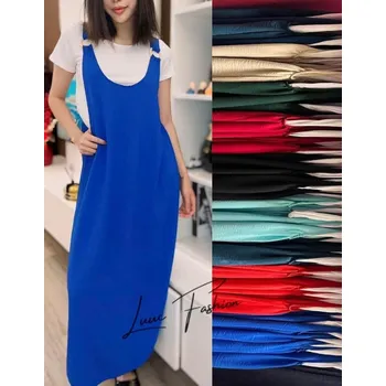 Dámské šaty Dlouhé šaty s trikem Lilové