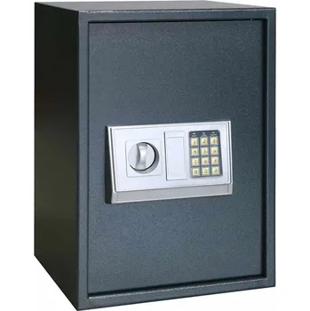 Trezor vidaXL Digitální trezor se zámkem Tmavě šedá 35 x 31 x 50 cm Ocel [42011308]