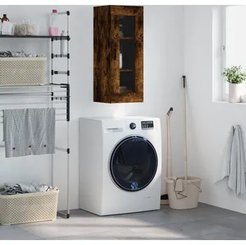 Koupelnový nábytek vidaXL Nástěnná skříňka 34,5 x 34 x 90 cm [828928] Barva: kouřový dub