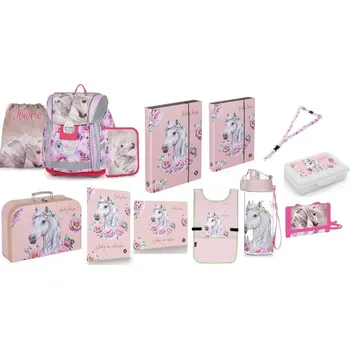 Školní batoh Oxybag Školní sada 13 dílný set PREMIUM kůň romantic batoh a doplňky 0-13724/013b