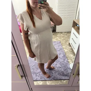 Dámské šaty Mušelínové šaty Eli Béžové