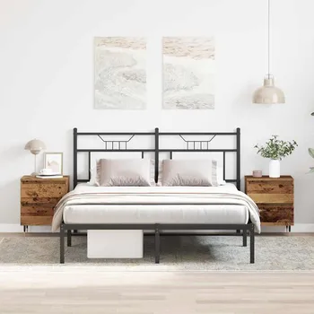 Noční stolek vidaXL Noční skříňka se zásuvkou 2 pcs Staré dřevo 40 x 35 x 50 cm [863463]