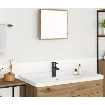 Zrcadlo vidaXL LED koupelnové zrcadlo Nástěnný Artisanový dub 40 x 37 x 8.5 cm [875412]