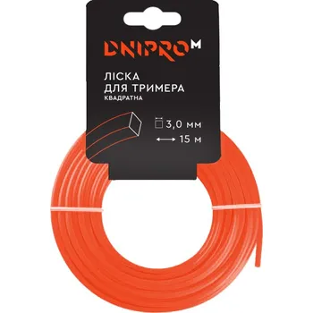 Struna do sekačky Struna pro křovinořez, čtvercová, 15 m 3,0 mm, Dnipro-M