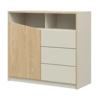 Komoda Komoda Asim R4 dub/šedobéžová