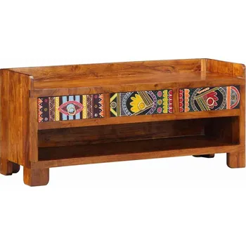 Otoman vidaXL Lavička na boty se zásuvkou Medová hnědá 100 x 35 x 45 cm [4016525]