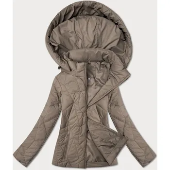 Tenká béžová dámská prošívaná bunda s kapucí J Style (16M9250-62) odstíny béžové S (36)