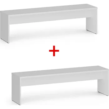 Šatní lavice 1+1 ZDARMA, zesílená, délka 1500 mm, bílá