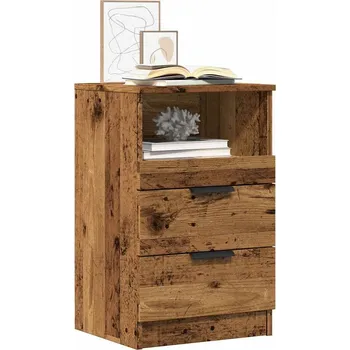 Noční stolek vidaXL Noční stolky 2 ks 40 x 36 x 65 cm kompozitní dřevo [856845] Barva: Staré dřevo