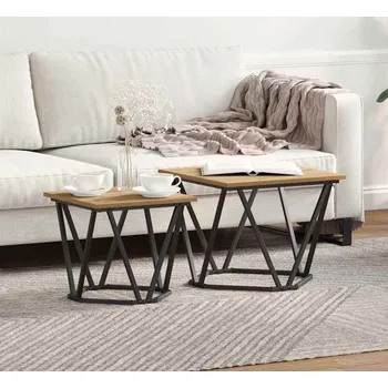 Konferenční stolek vidaXL Sada odkládacích stolků 2 pcs Artisanový dub [868272]