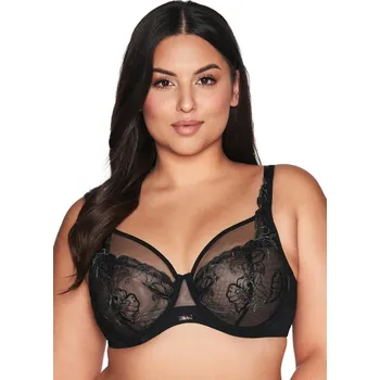 Podprsenka Černá krajková podprsenka Ava Maxi, černá 100G i170_AV-BI-AV 2072-BLACK-M-100G