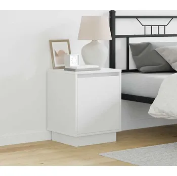 Noční stolek vidaXL Noční skříňka 2 pcs Bílá 39 x 34,5 x 50 cm Kompozitní dřevo [869595]