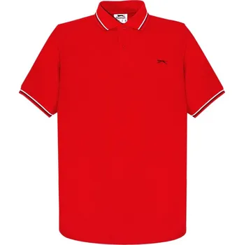 Pánské tričko Slazenger Tipped pánské polo tričko Cherry Red XS