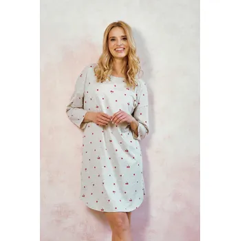 Dámská noční košile 3431 NOČNÍ KOŠILE ADELE S-XL šedá S