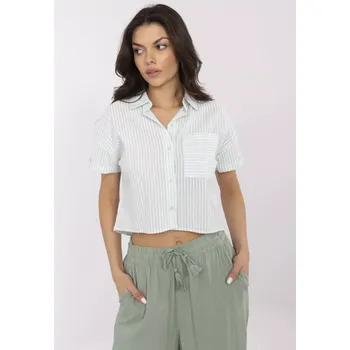 Dámská košile Košile NM KS KA 01148.50P bílá zelená M/L