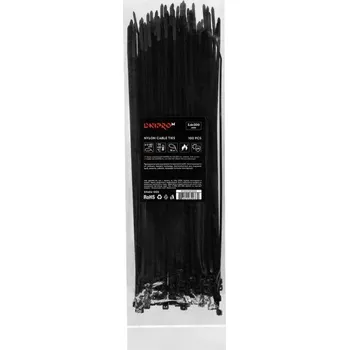 Stahovací páska Stahovací páska černá 3,6 mm 300 mm 100 ks., Dnipro-M