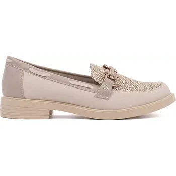 Dámské mokasíny Módní dámské mokasíny Jasnobeżowy bez podpatku 37