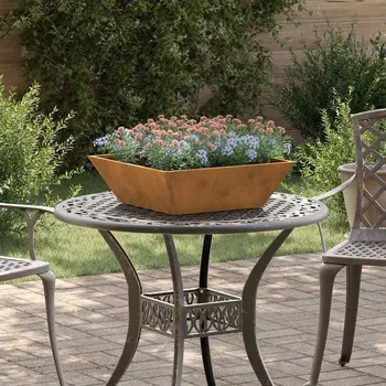 vidaXL Zahradní pěstebník Rezavá 50 x 50 x 15 cm [873836]