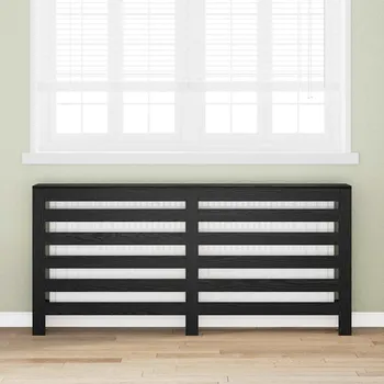 Radiátor vidaXL Kryt radiátoru Černý dub 175 x 20 x 82 cm 1 x skříň pro pračku [869221]