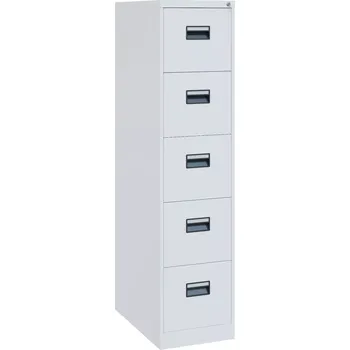 Kartotéka JP - 451 PR kartotéka 5-zásuvková, úchytky černý plast, 1631x620x390 mm, bílá