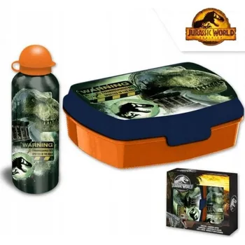 Svačinový box Dětská sada lahev na pití a svačinový box Kids Euroswan Jurský svět 500 ml