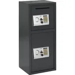 vidaXL Digitální trezor se zámkem Tmavě šedá 35 x 31 x 80 cm Ocel [42011318]