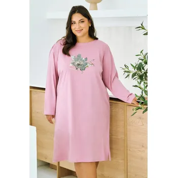 Dámská noční košile 3472 NOČNÍ KOŠILE PATRICIA 2XL-3XL Meruňka 3xl