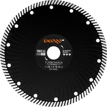 Řezný kotouč Diamantový kotouč Turbowave 180 22,2 mm Dnipro-M