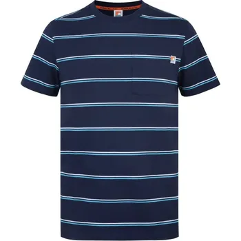 Pánské tričko SoulCal Soul Stripe Regular Fit T-Shirt Navy 2XL