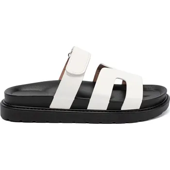 Dámské pantofle Bílé dámské nazouváky na platformě 5115W Velikost: 37