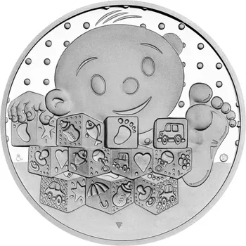Česká mincovna Tolar k narození dítěte 2024 s věnováním proof 29 g