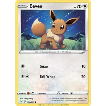 Sběratelská karetní hra Eevee 130/185 - Vivid Voltage Typ karty: Non-Holo