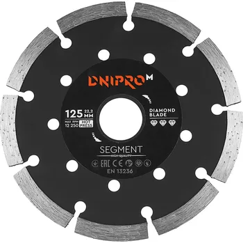 Řezný kotouč Diamantový kotouč Segment 125 22,2 mm Dnipro-M
