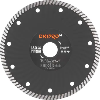 Řezný kotouč Diamantový kotouč Turbowave 150 22,2 mm Dnipro-M