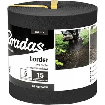 Zahradní obrubník Bradas Skryté zahradní plastové obrubníky - 15cm x 6m, různé varianty barev Barva: zelený