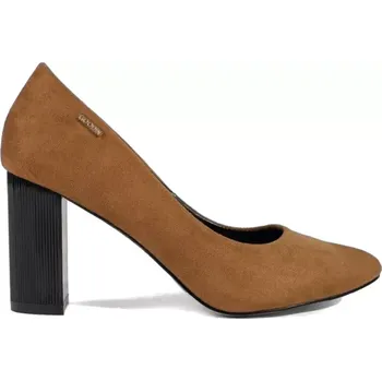 Dámské lodičky Krásné dámské hnědé lodičky na širokém podpatku 37